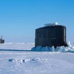 Submarines USS Hartford, USS Connecticut Surface Together in the Arctic Circle